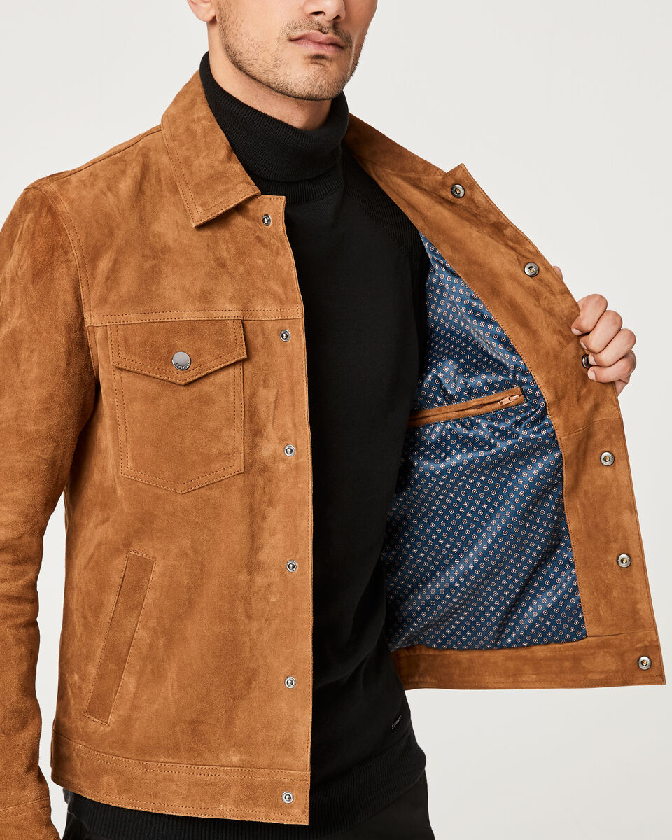 Bentleigh Leather Jacket, Tan, hi-res